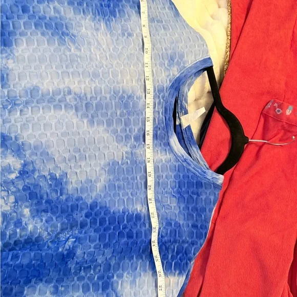 Tie-Dye Waffle knit Midi Dresses - - Picture 6 of 9